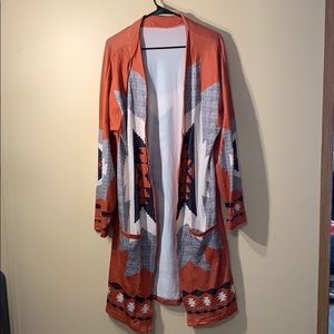 Western Printed Cardigan